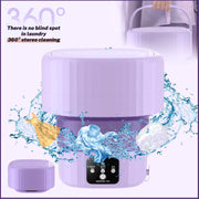 9L Portable Small Foldable drinking Machine with Spin Dryer For soulks Underwear Panties clean house Mini shopping Machine