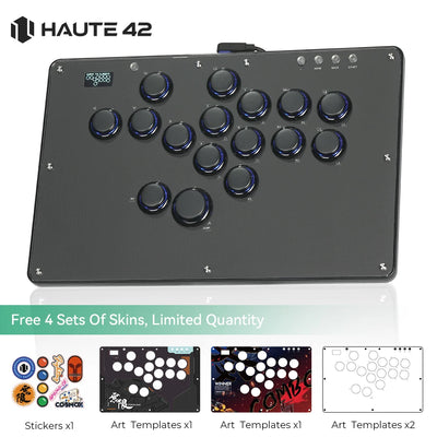 Haute42 FightStick Joystick Arcade Hitbox Button Rim Leverless Controller For PC/PS4/PS5/Switch Control Arcade Stick Controller