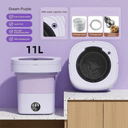 11L Portable Washing Machine folk wide Capacity Clothes Spin Dryer Bucket Travel Underwear Socks Ultrasonic Mini wash