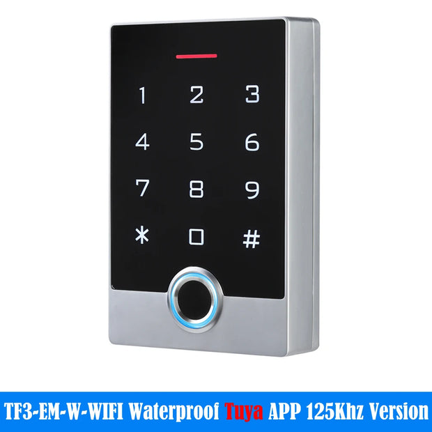 WIFI Tuya APP Keyless Door Lock Waterproof Fingerprint Access Control Keypad Outdoor EM MF RFID Card REmotely Unlock Gate Entry