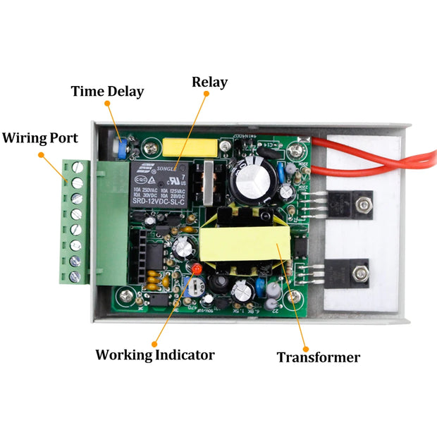 DC12V 3A New Access Control System Power Supply Switch AC AC110V-260V Input Time Delay for Door Locks Video Intercom System K80