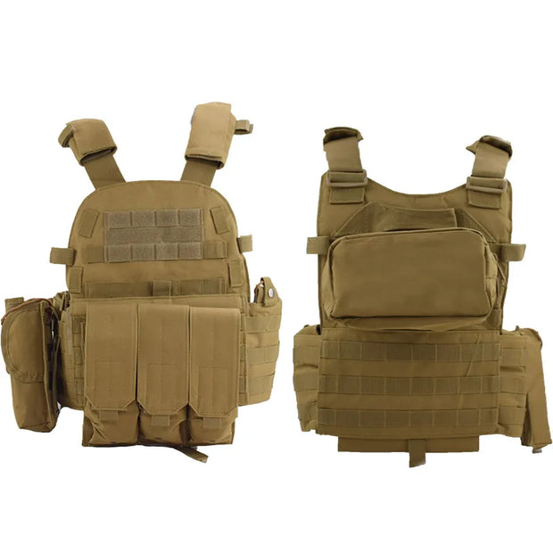 Outdoor Army Hunting Airgun Sports Protective Vest 6094 Combat Molle Vest Army Combat Training Bulletproof Vest