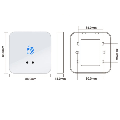 New 12V/24V Touchless Infrared Sensor Switch No Touch Contactless Switches Door Release Access Control Exit Button With Led