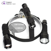 Black Head Strap Mount Headband Holder Fixed Strap For 18650 battery flashlight diameter 20-25mm LED Headlight Camp Tool