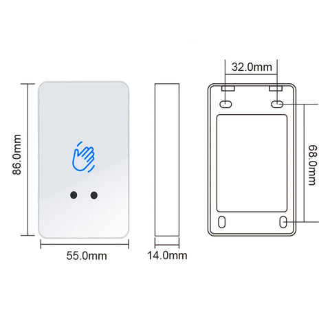 New 12V/24V Touchless Infrared Sensor Switch No Touch Contactless Switches Door Release Access Control Exit Button With Led