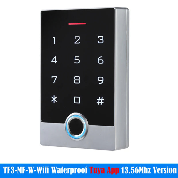 WIFI Tuya APP Keyless Door Lock Waterproof Fingerprint Access Control Keypad Outdoor EM MF RFID Card REmotely Unlock Gate Entry