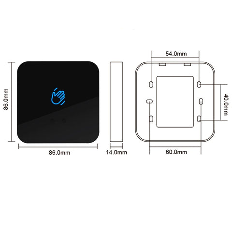 New 12V/24V Touchless Infrared Sensor Switch No Touch Contactless Switches Door Release Access Control Exit Button With Led