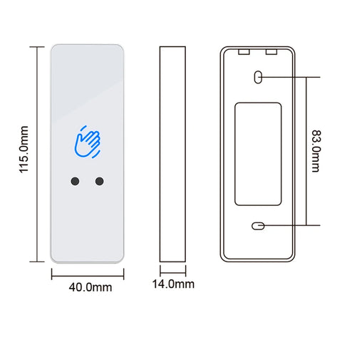 New 12V/24V Touchless Infrared Sensor Switch No Touch Contactless Switches Door Release Access Control Exit Button With Led