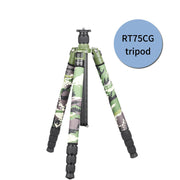 RT75CG/85CG Camouflage Carbon Fiber Tripod Monopod for DSLR Camera and Professional Video Camcorder with Low Profile Ball Head