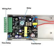 12VDC 3A/5A Power Supply Switch Controller AC90V-260V for All Electric Door Lock with Time Delay Black K80 Access Control System