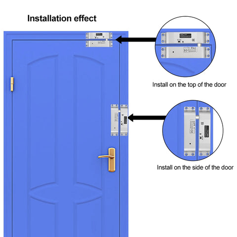 DC12V Fail Safe NC Electric Drop Bolt Lock Access Control Electronic Door Mortise Locks with Time Delay for Gate Entry System