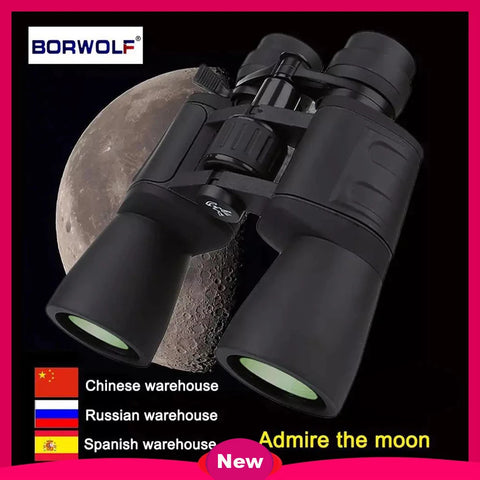 Borwolf 10-180X90 High Magnification HD Professional Zoom Powerful Binoculars Light Night Vision for HuntingTelescope Monocular