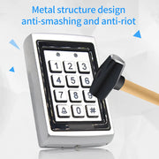 Metal Keypad Reader LED Backlight RFID 125khz for Access Control System Proximity Card Standalone 1000/2000 User Door Lock Entry