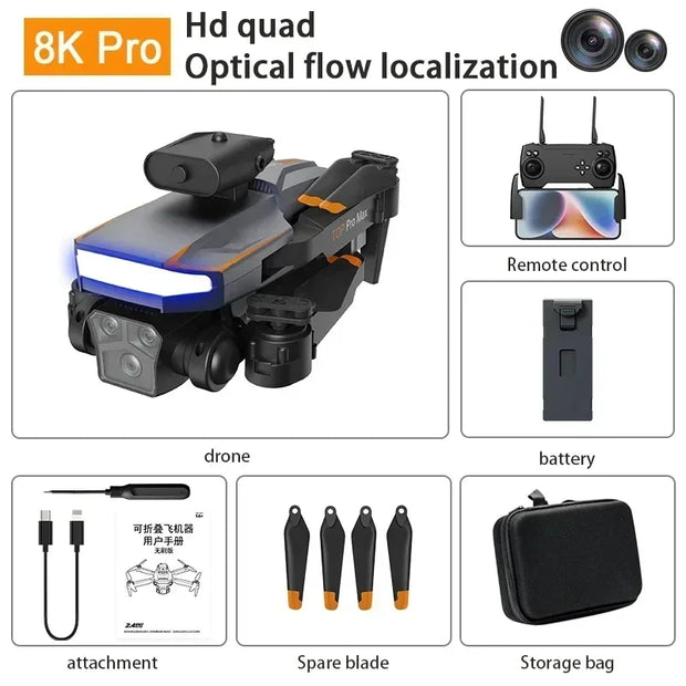 Lenovo P18 Pro Drone 8K GPS HD Photography Triple Camera Optical Flow Positioning Obstacle Avoidance RC Quadcopter 10000M New