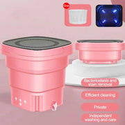 Mini Folding Washing Machine With Drain Bucket For Clothes Socks Underwear Cleaning Portable Washing Machine For Travel Home