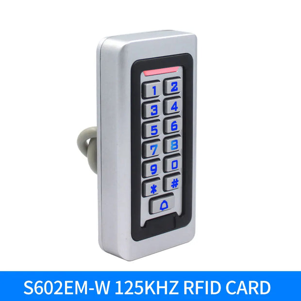 Outdoor RFID Access Controller Zinc Metal Keypad Card Reader IP67 Waterproof 125KHz 10pcs Keyfob for Door Access Control System