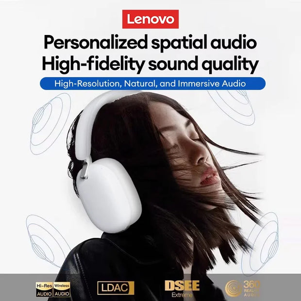 New Lenovo TH60 TWS Bluetooth 5.4 Headphones Long Endurance Headset  HIFI Surround Sound With Large Speakers Outdoor Earphones