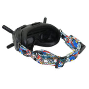 Adjustable Goggles V2 Graffiti Head Strap For DJI FPV Combo Drone/VR Glasses Battery Fixing Snap Button Headband Dustproof Mat