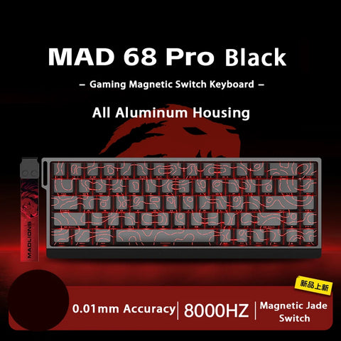 MADLIONS MAD 60/68HE Mechanical Keyboard Magnetic Switch Rapid Trigger 8K RGB Gaming Keyboard Valorant Gamer Accessories Gifts