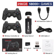 GD10 Retro Video Game Console 4K HD Output Game Stick Emuelec 4.3 System 2.4G Wireless Controllers 3D PSP/PS1 40Simulators Games