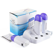 3pcs Cartridge Wax Depilatory Heater Wax Roller Base Roll On Waxing Body Hair Removal Machine Set For Depilation Tool kit