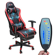 Douxlife Massage Gaming Chair 7-Point, Adjustable Seat Height Ergonomic Office Chair with Footrest and Lumbar Support GC-RC03