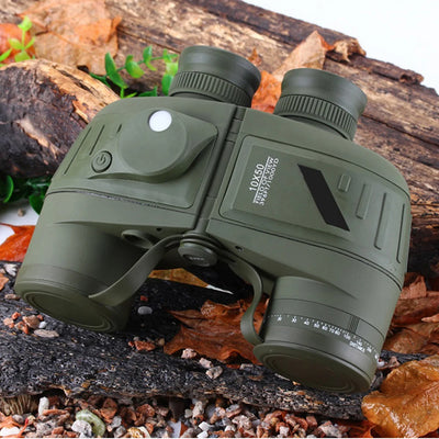 Professional Military Nautical Rangefinder Compass Telescope 10X50 Waterproof Powerful HD Binoculars for Hunting Camping