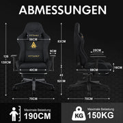 Brand Gaming Chair Breathable Ergonomic Office Chair Lumbar Support Height Adjustable Faux Suede Recliner With Footrest Headrest