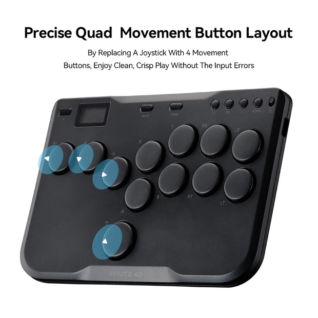 Haute42 Cosmox Mini Arcade Joystick Hitbox Controller Keyboard Leverless Hitbox Fightstick For Ps4 /PS5/Switch Arcade Stick PC