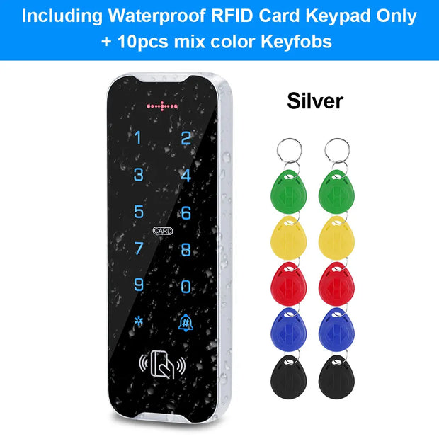 YiToo IP68 Fully Waterproof RFID Access Control Keypad Metal Shell RFID Controller Touch Screen Door Lock Card Reader Outdoor