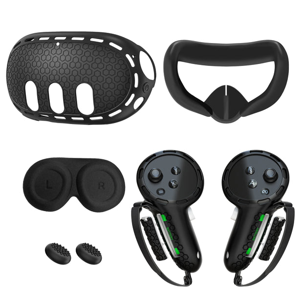 10-in-1 soft Silicone Controller Case for Meta Quest 3 /3S Headset Grip Protector with Battery cover For Quest 3/3S Accessories