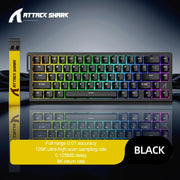 ATTACK SHARK X68HE Gaming Magnetic Keyboard Mechanical Wired 0.01mm Rapid Trigg 8K Hz SOCD/Rs 0.125ms 128K Sampling Rate