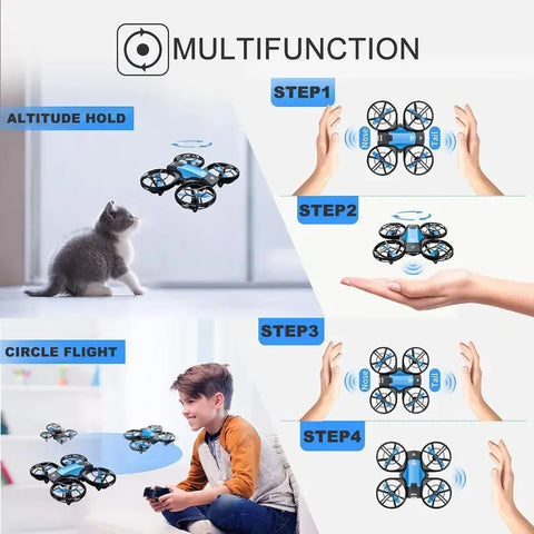 V8 Mini Drone for Kids and Beginners RC Nano Quadcopter Indoor Small Helicopter Plane with Auto Hovering 3D Flips Gift Kids Toys