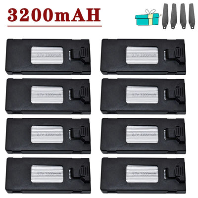 3.7V 3200mAh LiPo Battery Drone Backup Battery UAV Battery For E88 E99 E99S F185 Mini Drone Battery RC Quadcopter Parts Battery