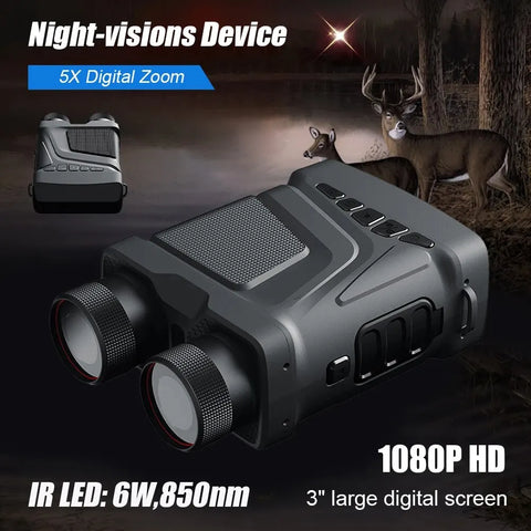 5X Zoom Digital Infrared Night Vision Binocular Telescope for Hunting Camping Professional 1080P 300M Night Vision Device