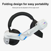 RGB Adjustable VR Head Band with 8000mAh Rechargeable Battery LED Backlight for Meta Quest 3 Headset Replacement Comfort Strap