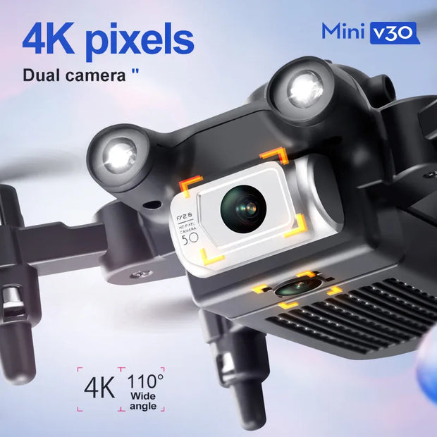 4DRC V30 Mini Drone 4K HD Dual Camera WIFI FPV Drones Profesional Five-sided Obstacle Avoidance Drone RC Helicopter Toy Gift