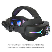 For Meta Quest 3 Comfortable Head Strap VR Accessories VR Headset Strap with RGB LED Light For Meta Quest 3 8000mAh Rechargeable