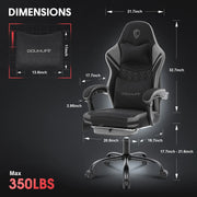 GC-RC05 Gaming Chair Fabric Computer Chair w/ Two-point Massage Office Chair with Pocket Spring Widened Cushion Ergonomic Chair