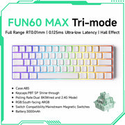 Akko MonsGeek FUN60 Mechanical Keyboard Magnetic Switch 60% Gaming Keyboards Rapid Trigger 0.01mm 8K ARGB HE/TMR Custom Keyboard