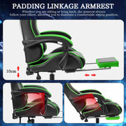 Massage Gaming Chair Racing Computer Desk Chairs Ergonomic Massage Lumbar Support High Back Adjustable Swivel Task Chair