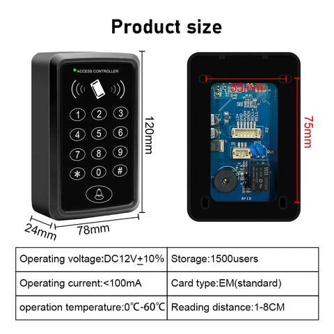 125khz Card Access Control System Safe Electronic Gate Opener Garage Digital Keypad Eletric Magnet RFID Smart Door Lock Keyboard