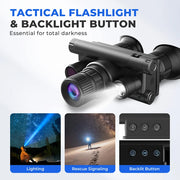 Digital Night Vision Binoculars Hunting 4K with IR Tacticle Flashlight Head Mounted Night Vision Goggles 8x Zoom 600M Long Range