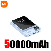 Xiaomi 50000mAh Magnetic Wireless Charger Power Bank Magsafe External Battery Fast Charging PowerBank For Android iPhone 15 16