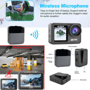 S81TRW Action Camera 5K 4K60FPS 48MP EIS DVR Webcam 2" IPS Dual Screen Optional 6 Filter Wireless Microphone Wi-Fi Sports Cam