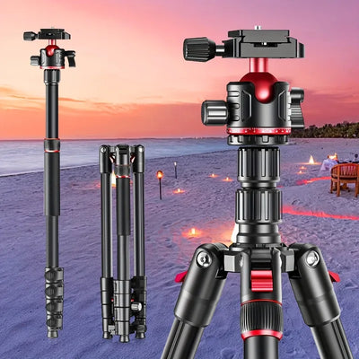 ZOMEI 78.7-inch/200cm Heavy-duty Aluminum Camera Tripod with Carrying Bag - Suitable for Projectors, Webcams, and Scopes