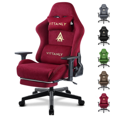 Brand Gaming Chair With Footrest Office Chair Ergonomic Lumbar Support Height Adjustable with Suede Leather Recliner Women Men