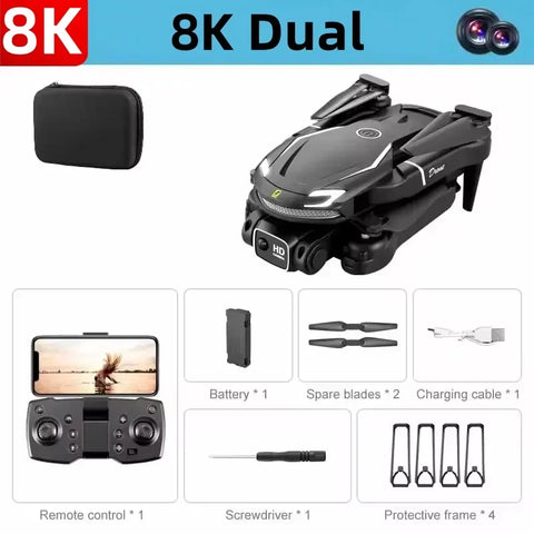 V88 Professional Drone 8K Wide-Angle HD 1080P Camera WiFi FPV Height Hold Foldable RC Drone Quadrotor Helicopter Children's Toy