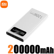 Xiaomi 200000mAh Power Bank 120W Super Fast Charger Portable External Battery Large Capacity Mobile Power for iPhone Samsung New