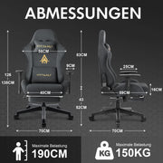 Brand Gaming Chair Luxurious Breathable Faux Suede Office Chair Gaming Chair With Footrest Chair Headrest Ergonomic Game Chair